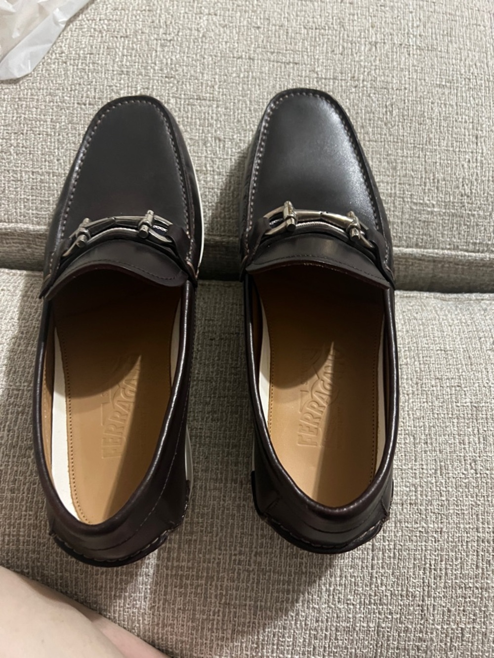 Salvatore Ferragamo Dark Brown Leather Bit Loafers